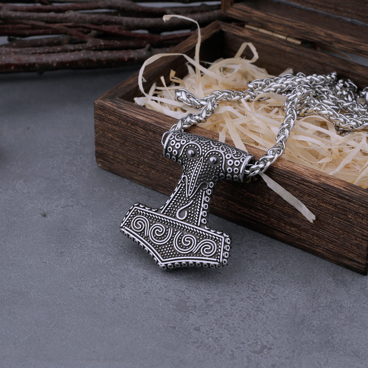 Battle Rope Anchor - Nordic Viking Thor's Hammer Mjolnir Raven