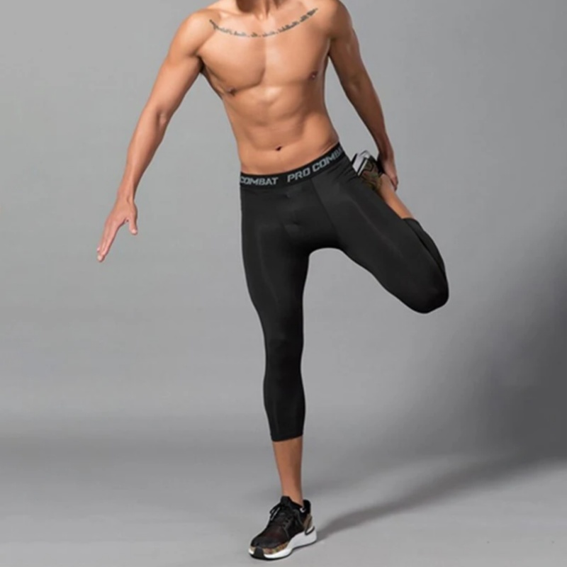 Crossfit Ga - Men Running Leggings Quick Dry Gym