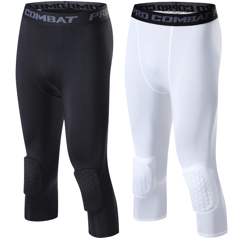 Crossfit Ga - Men Compression Sport Cropped Pants Running
