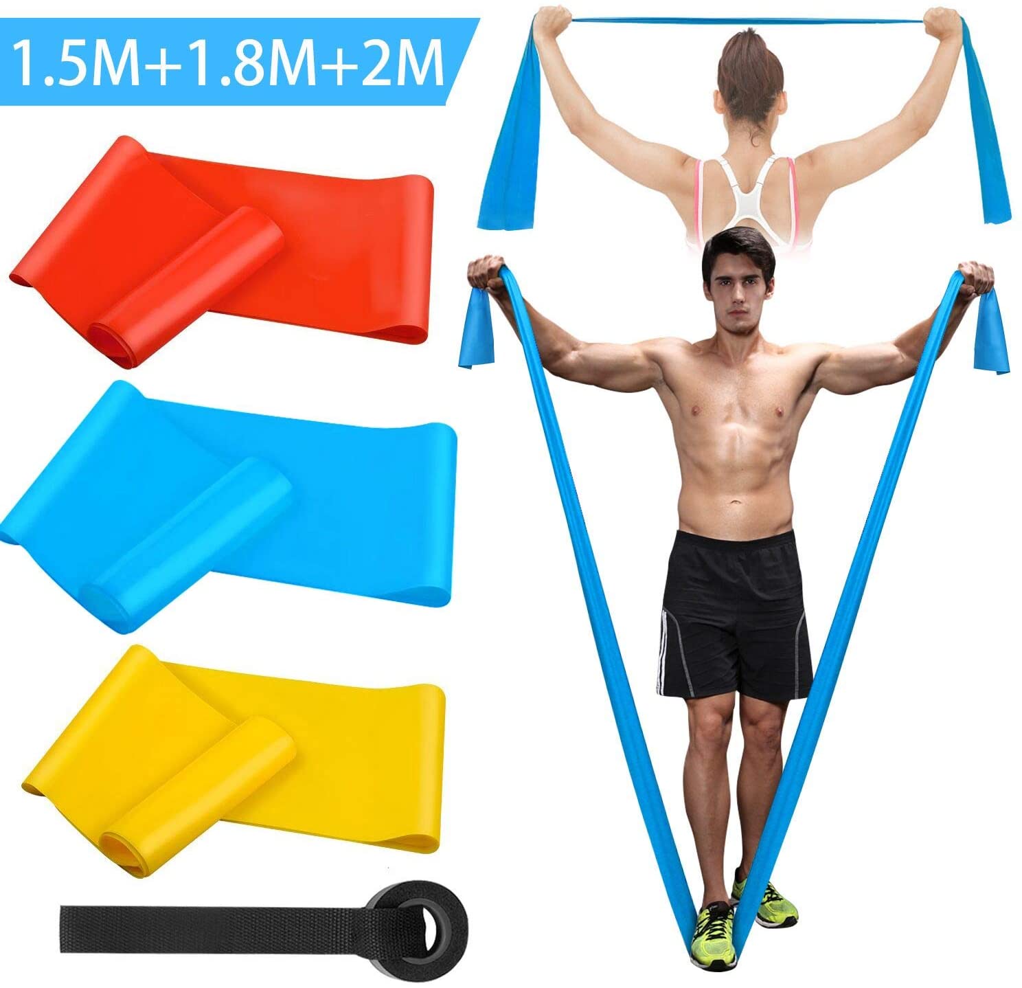 Elastic Fitness Bands 3Pcs Res - Crossfit Training Gear ulasan dan harga
