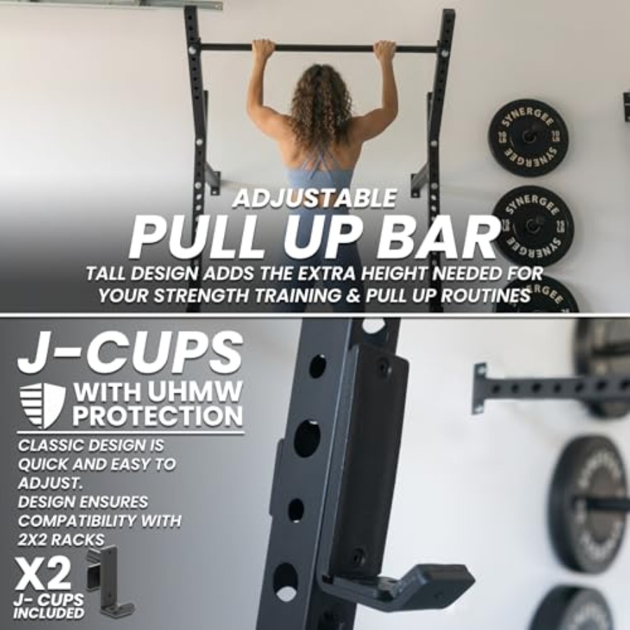 Wall Mounted Squat Rack for ho - Pull Up Bar Grip ulasan dan harga