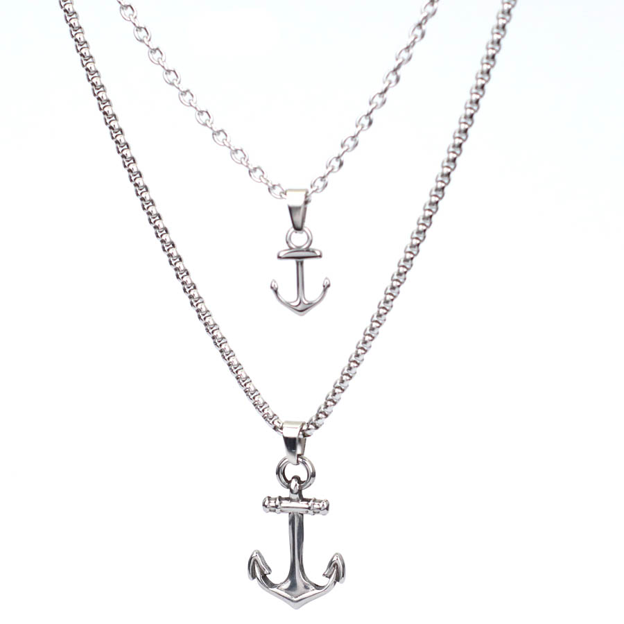 Hiphop Anchor Necklace For Men - Battle Rope Anchor ulasan dan harga