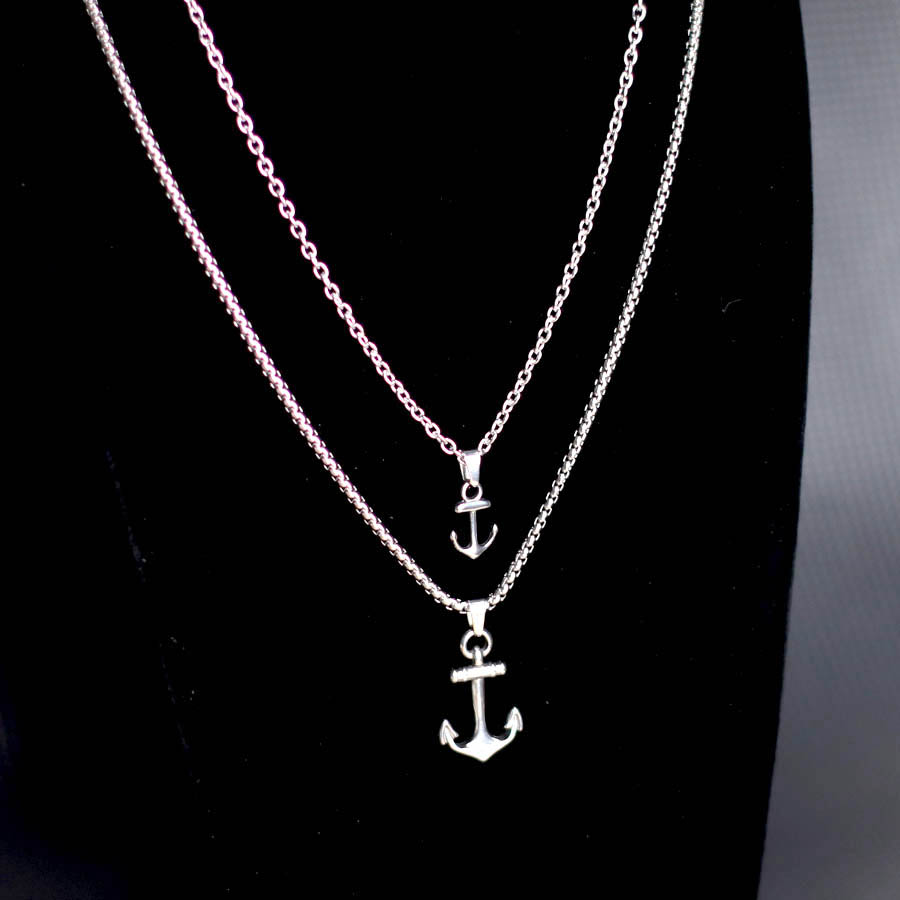 Hiphop Anchor Necklace For Men - Battle Rope Anchor ulasan dan harga