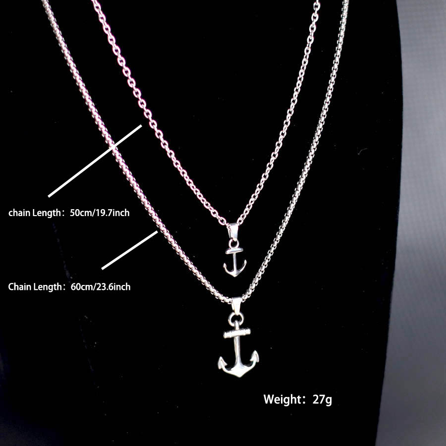 Hiphop Anchor Necklace For Men - Battle Rope Anchor ulasan dan harga