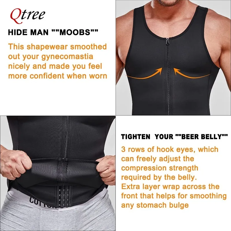Qtree Men's Slimming Sauna Tan - Crossfit Weight Vest ulasan dan harga