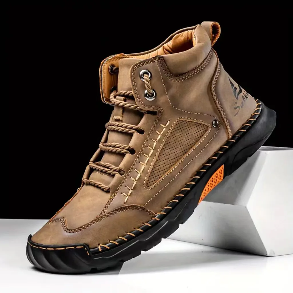 Men's Hand-stitched Boots Plus - Crossfit Outdoor ulasan dan harga