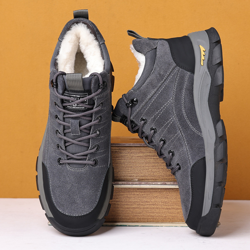 Men Winter Leather Shoes Warm  - Crossfit Outdoor ulasan dan harga