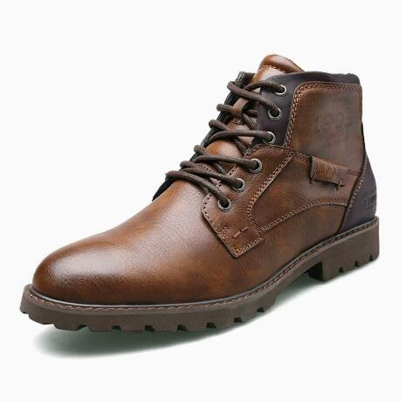 2026 Leather Men Ankle Boots P - Crossfit Outdoor ulasan dan harga