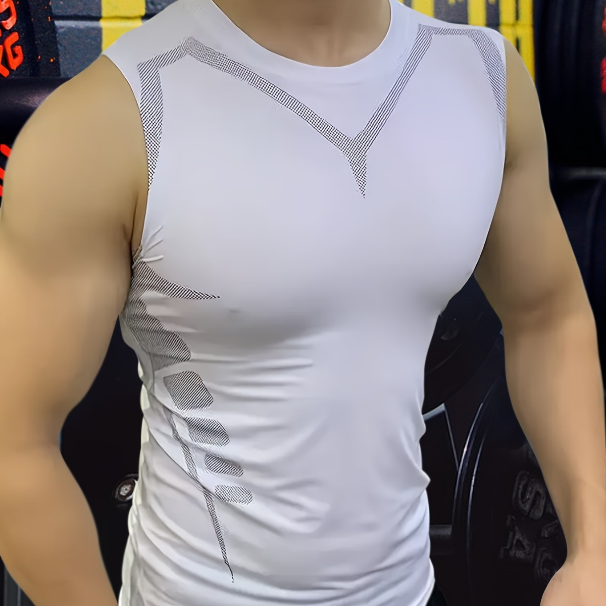 Mans Compression Tank Top Men  - Crossfit Vest ulasan dan harga