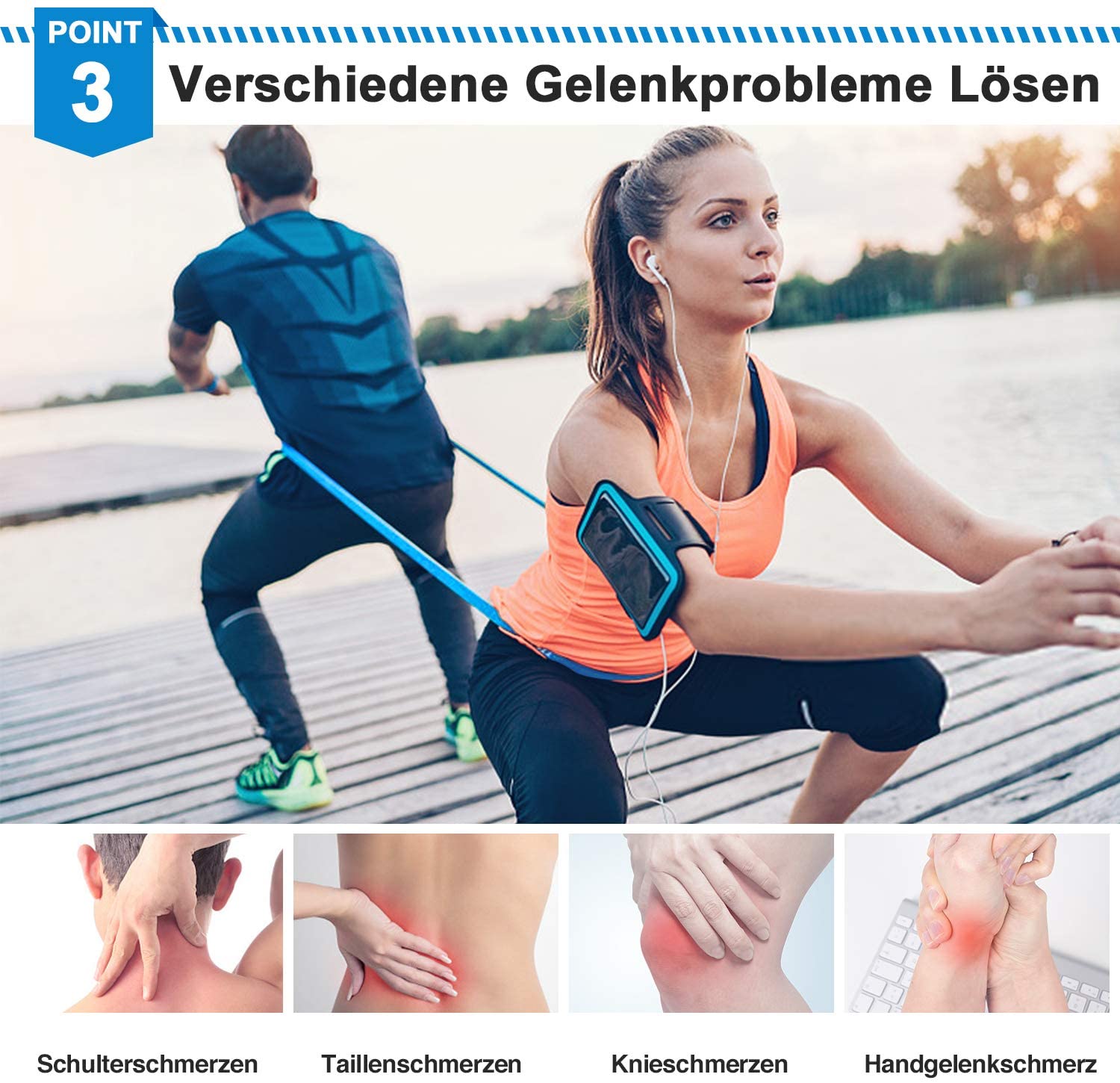 Elastic Fitness Bands 3Pcs Res - Crossfit Training Gear ulasan dan harga
