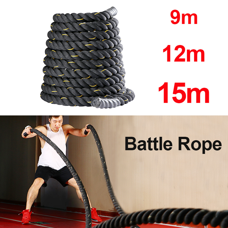 9M/12M/15M Fitness Battle Rope - Crossfit No Equipment ulasan dan harga